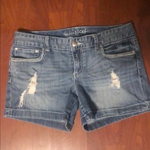 Maurice distressed shorts